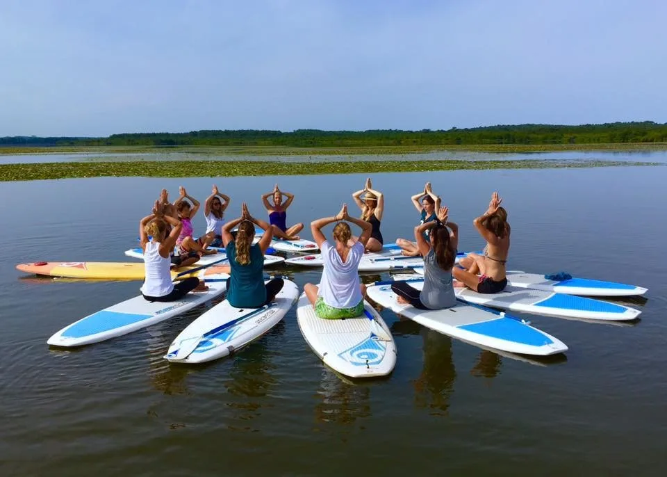 Yoga sup à Moliets (Landes)