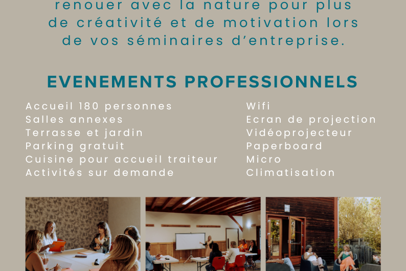 L’origami des Grands Lacs est l’endroit idéal pour une journée séminaire pour vous et vos salariés. Dans un cadre exceptionnel, venez renouer avec la nature pour plus de créativité et de motivation. – 1