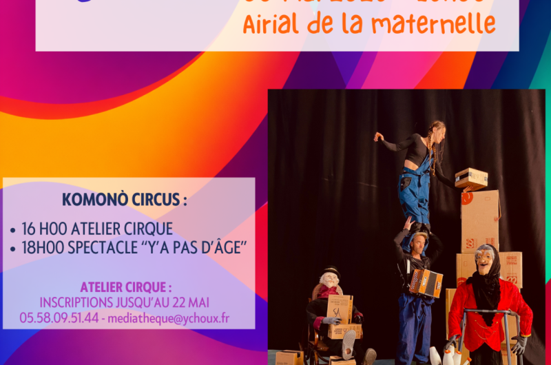 Festival Ychoux en scènes 2026 – Affiche Komonò Circus