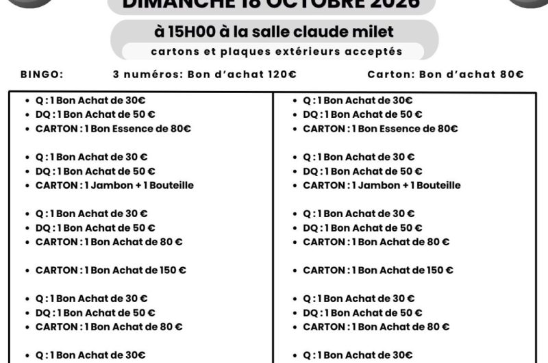 Affiche LOTO LCB noir et blanc – 1