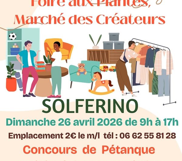 Affiche Vide Grenier Brocante Moderne Illustratif Coloré – 1