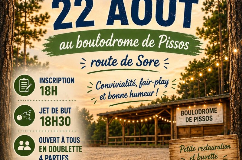 Affiche pétanque Pissos