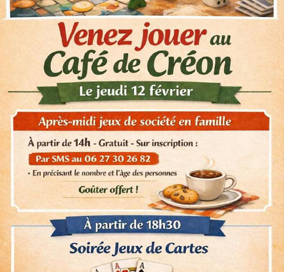 Après-midi jeux café de créon – 12 février