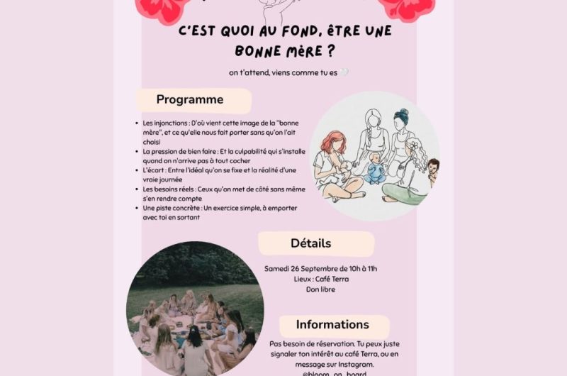 Retouches visuels Tourinsoft animations – Atelier parentalité Café Terra