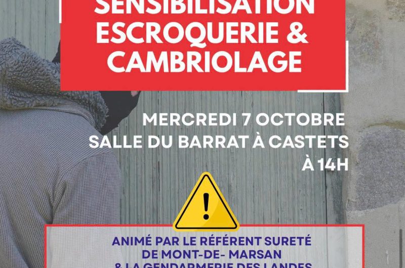 CASTETS-Sensibilisationescroqueriecambriolage