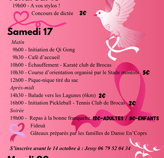 Affiche Octobre Rose Moderne Illustré Blanc Rose Noir – 2