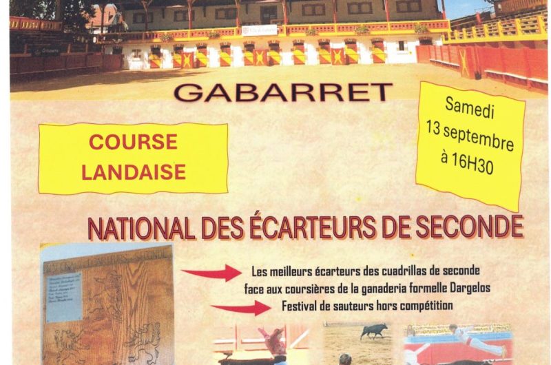 Gabarret – Course landaise National des écarteurs de Seconde – 13 Septembre