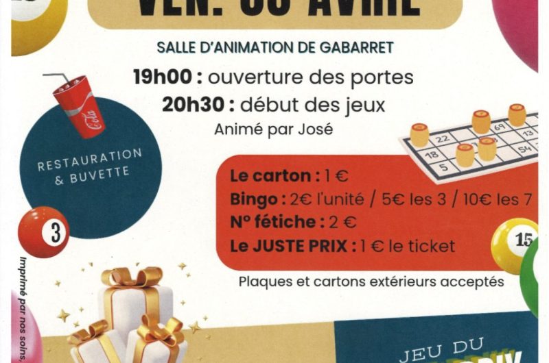 Gabarret – Loto Bingo – 3 Avril