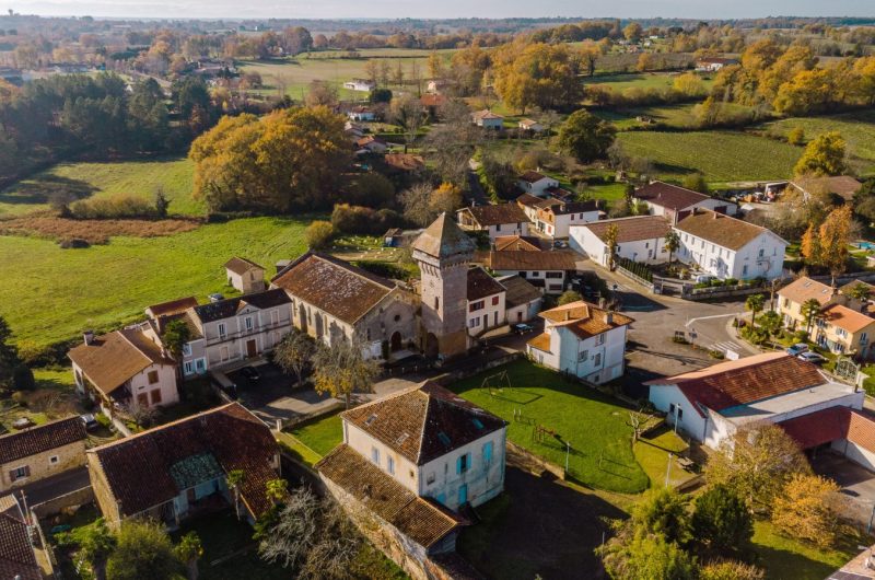 Hontanx –  reportage Automne_Hiver-31-village-vue-drone@CDT40