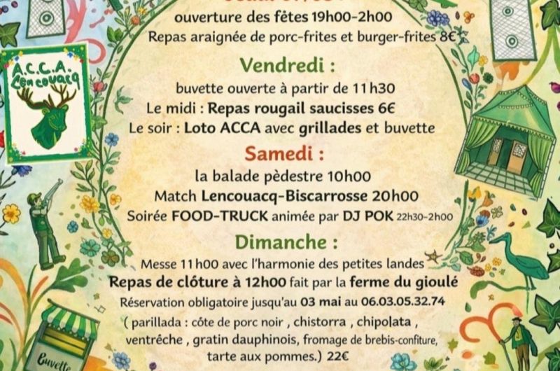 Lencouacq – Fêtes – 7 au 10 Mai