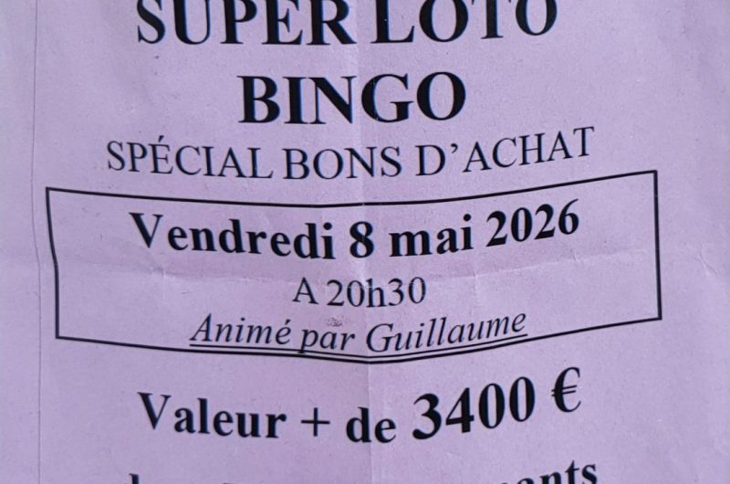 Lencouacq – Super loto bingo – 8 Mai