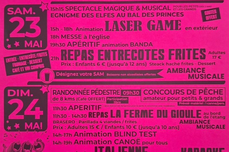 Ste Foy -Fêtes de Pentecôte – 22 au 24 Mai