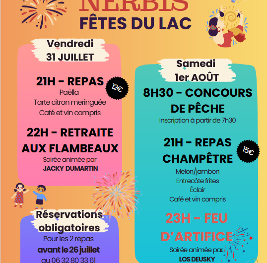 fête du lac de Nerbis 31 JUILLET 1er AOUT