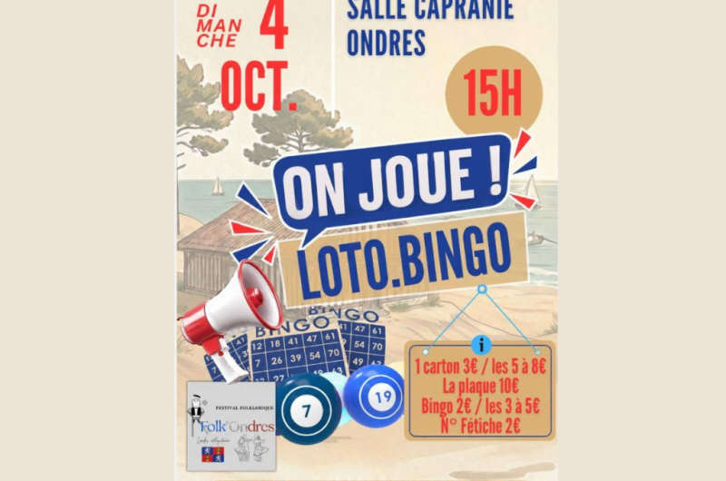 Retouches visuels Tourinsoft animations – loto bingo Ondres