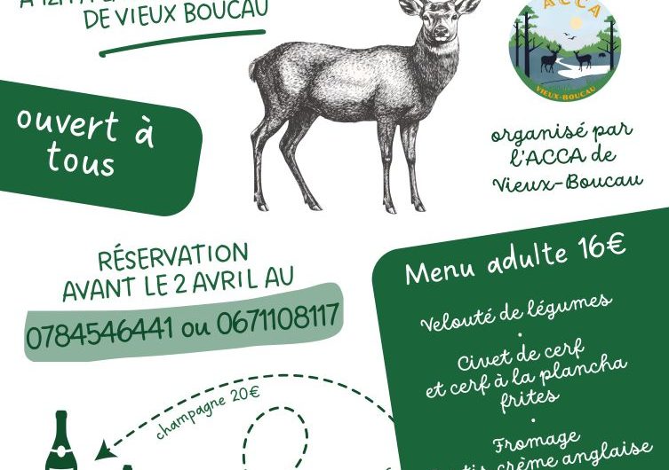 repas de la chasse 2026 cerf