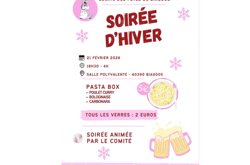 VISUELS Tourinsoft  – soirée hiver biaudos